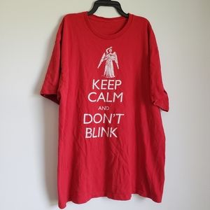Doctor Who Weeping Angel Red Tshirt